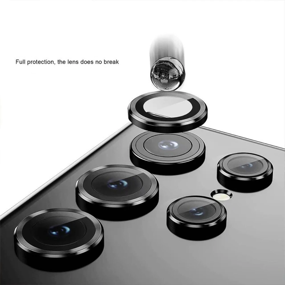 Protector de anillo de Metal de vidrio con patrón de CD Camara para Samsung Galaxy S26 S25 FE Edge S24 Plus S23 Ultra cubierta de lente de protección de cámara - imagen 5