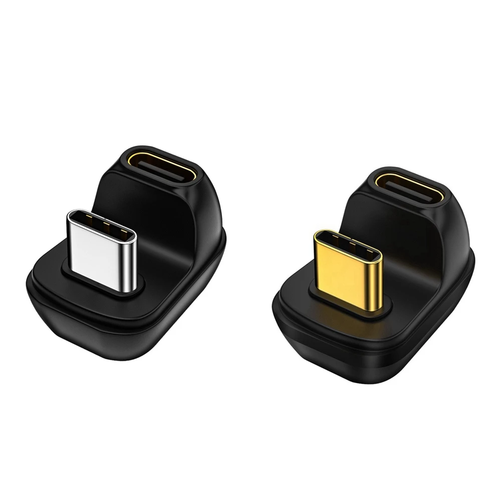 Adaptador de ángulo de 180 grados Usb C de 40gbps Thunderbolt 3 4 Usb4 tipo C convertidor macho a hembra Pd 100w 8k 60hz para tableta inteligente - imagen 2