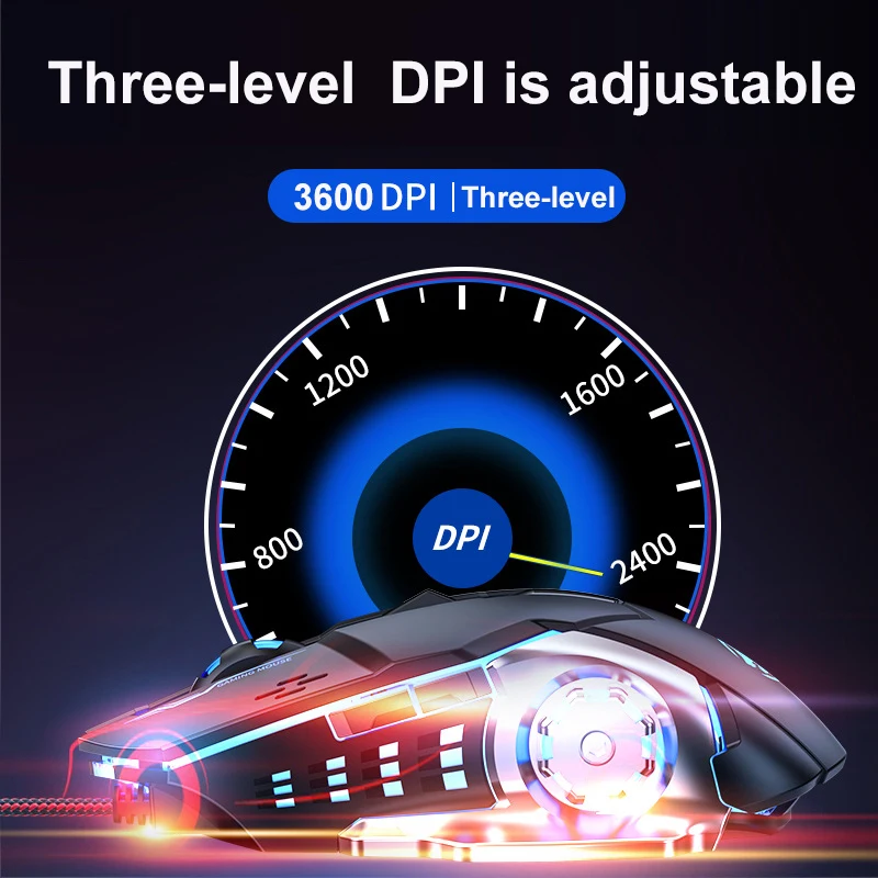 Ratón Bluetooth de 2,4 Ghz para juegos, ratón inalámbrico recargable, USB, mecánico, retroiluminación para deportes electrónicos, para ordenador y portátil - imagen 2