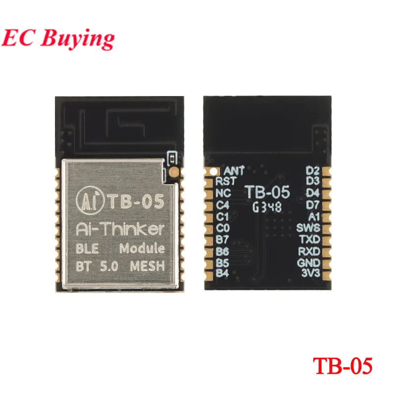Módulo de placa de transmisión de puerto serie inalámbrico WIFI integrado maestro-esclavo de red de malla TB-05 BLE5.0 TLSR8250 5 uds/1 ud