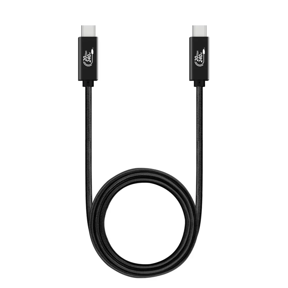 Cable USB 3,2 Gen 2 tipo C a C 4K 60Hz PD 240W 20Gbps datos para iPhone 15 Pro Max Macbook iPad Samsung TV cargador de disco duro