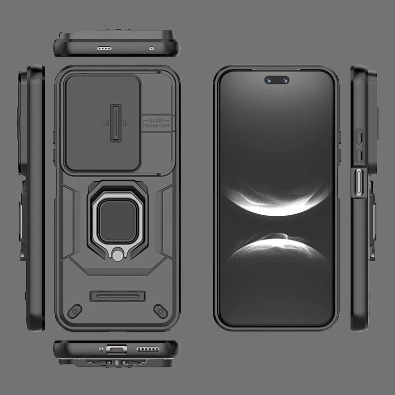 Para Huawei Nova 14 Ultra funda para Huawei Nova 12 13 14 Pro funda protección de lente a prueba de golpes ventana de empuje soporte magnético parachoques - imagen 3