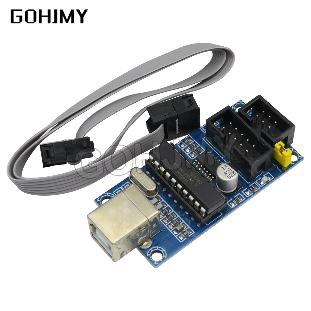 USBTiny USBtinyISP AVR ISP Programador Bootloader Meag2560 Uno R3 Cable de programación de 6 pines 10 pines