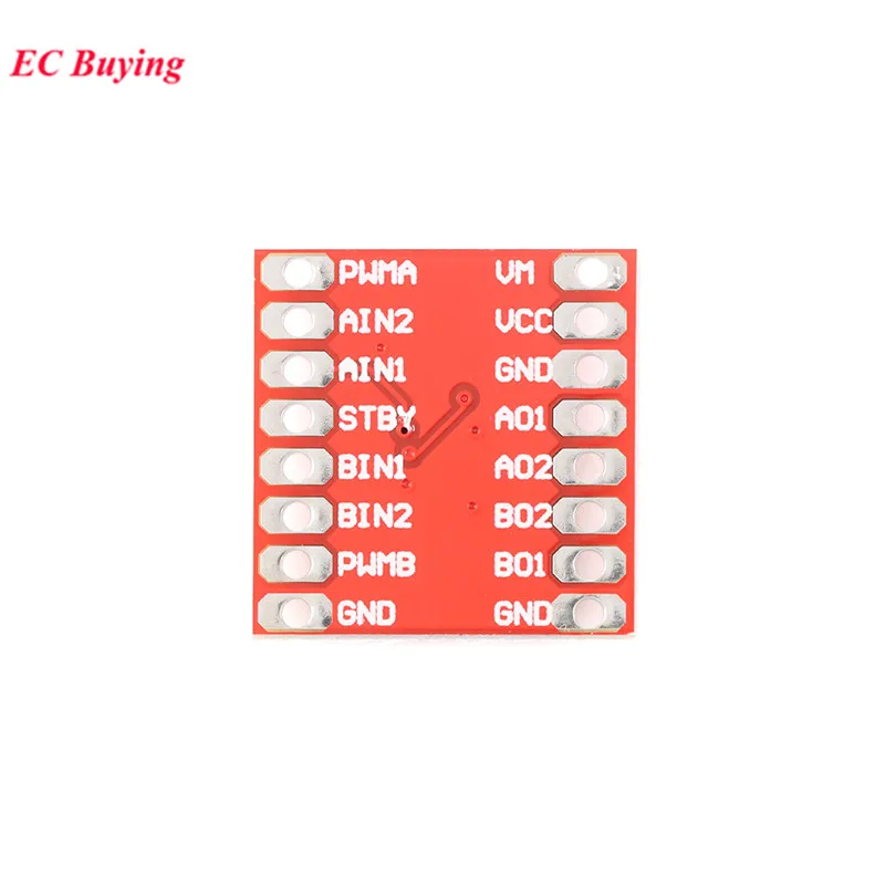 10 uds/1 unidad TB6612 módulo controlador de Motor Dual 1A TB6612FNG placa PCB para microcontrolador Arduino mejor que L298N electrónica DIY - imagen 5
