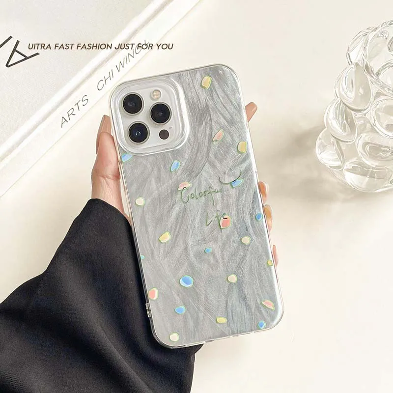 Para Xiaomi Mi 11 Lite 5G Funda onda punto colorido vida a prueba de golpes láser silicona parachoques cubierta de teléfono para Xiaomi 14T 13T Pro Funda - imagen 5
