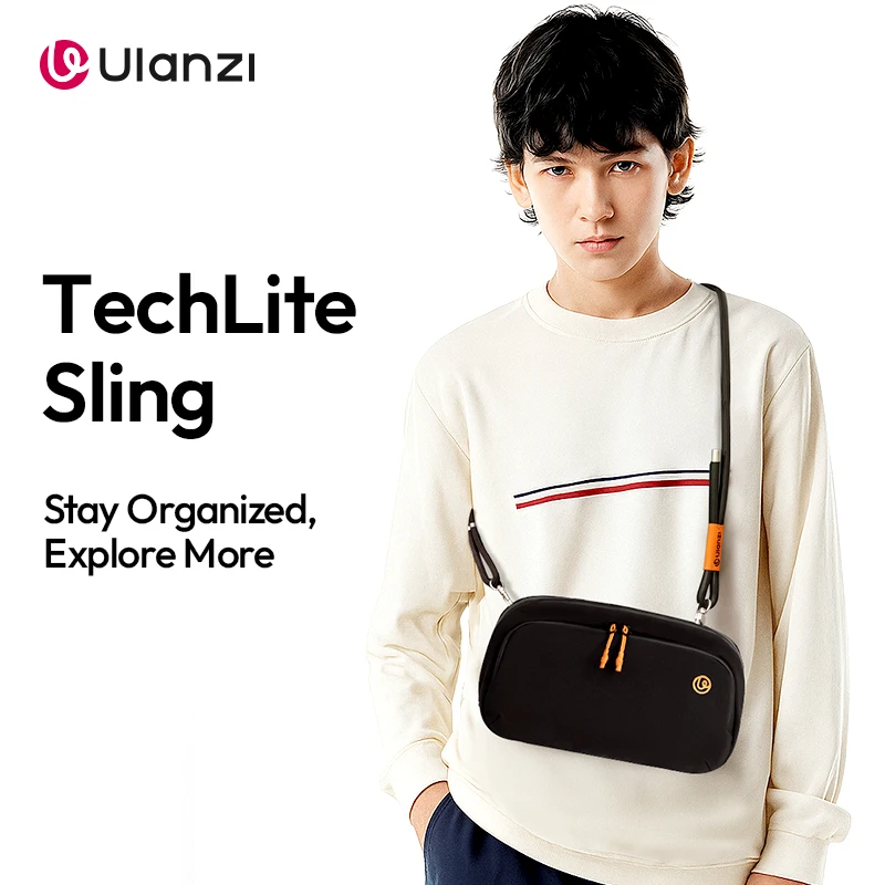 ​ Ulanzi YY08 TechLite Sling Bolsa cruzada portátil para teléfono inteligente Mini micrófono Cámara de acción para viajes al aire libre - imagen 2