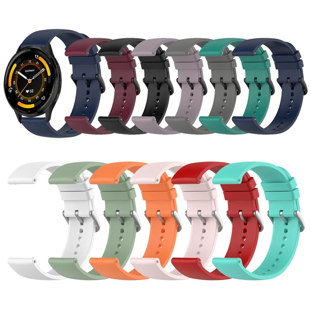 Correa de silicona de 22mm y 20mm para reloj Amazfit GTS 4/2 Mini, correa de repuesto para Amazfit GTR 4 2 2E GTR 3 Pro Band para Amazfit Bip - imagen 2