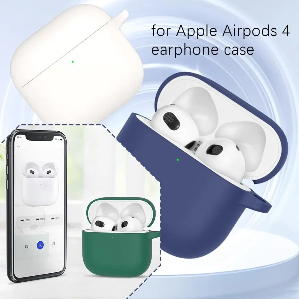 Para Apple para Airpods 4 funda para auriculares 2024 funda de silicona de 4 generaciones funda de carga anticaída para Apple Airpods 4 - imagen 3