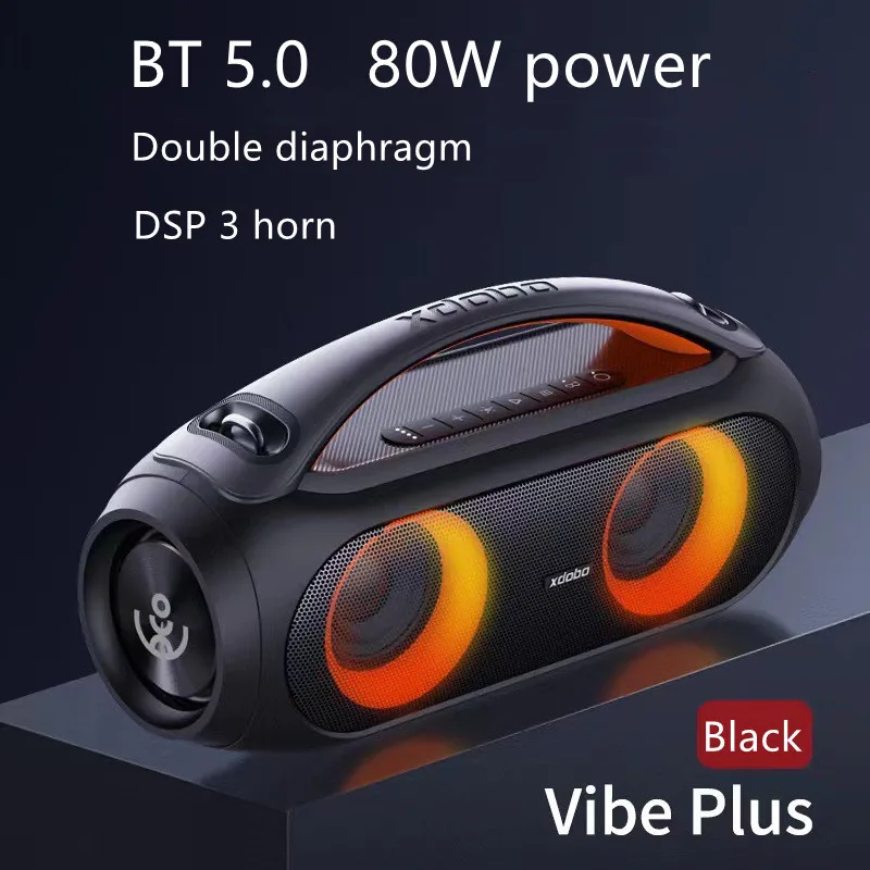 XDobo Vibe Plus 80W Altavoz Bluetooth inalámbrico portátil de alta potencia subwoofer RGB sonido envolvente estéreo TWS altavoz de karaoke para fiesta - imagen 5