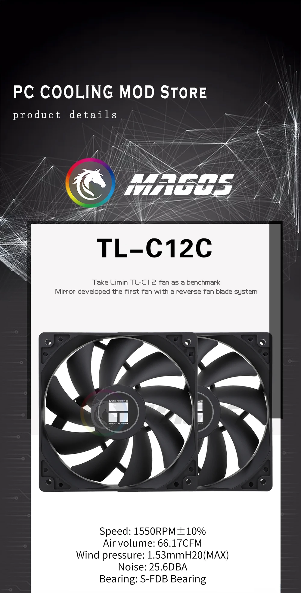 Ventilador 120mm - Especificaciones técnicas