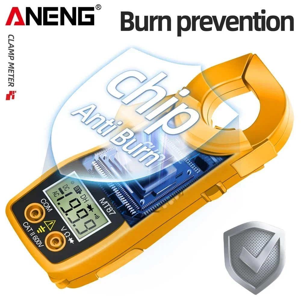 Multímetro Digital de abrazadera ANENG MT87 1999 recuentos probador de voltaje CC/CA amperímetro de corriente NCV Ohm herramientas de prueba de Detector de alta precisión - imagen 4