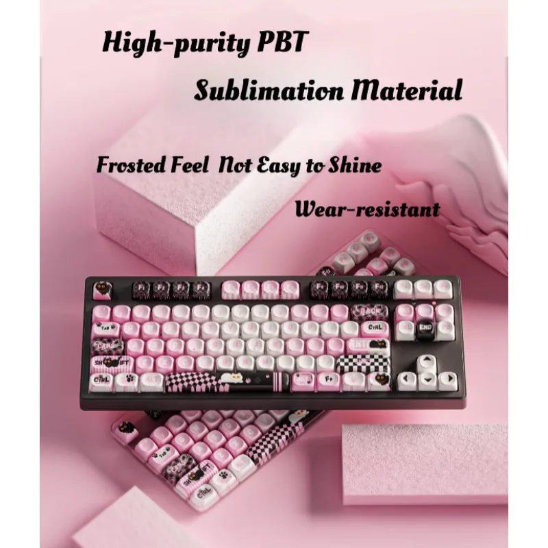 EWEADN MT87 Teclado mecánico inalámbrico 87 108 diseño interruptores soldados trimodos sublimación de tinte teclado de oficina para juegos regalo - imagen 2