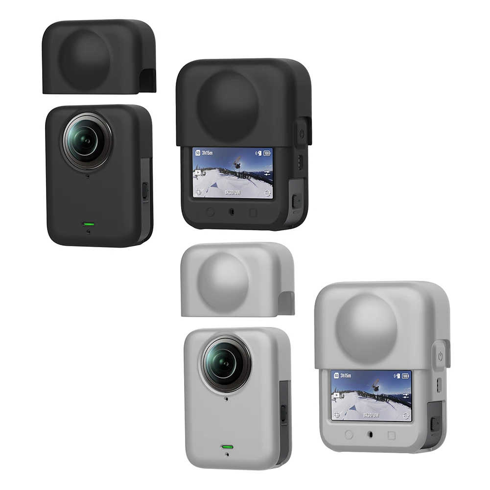 Nueva funda protectora de silicona con tapa de lente, funda antiarañazos, funda de silicona suave para accesorios de cámara DJI Osmo 360 - imagen 4