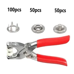 Kit Alicates y Botones a Presión Metal para Costura Ropa Bolsas