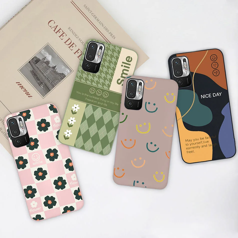 Funda de teléfono para Xiaomi Redmi Note 10 10T 11 SE 5G, carcasa suave protectora de dibujos animados de girasol para Xiaomi Poco M3 Pro 5G Coque - imagen 2