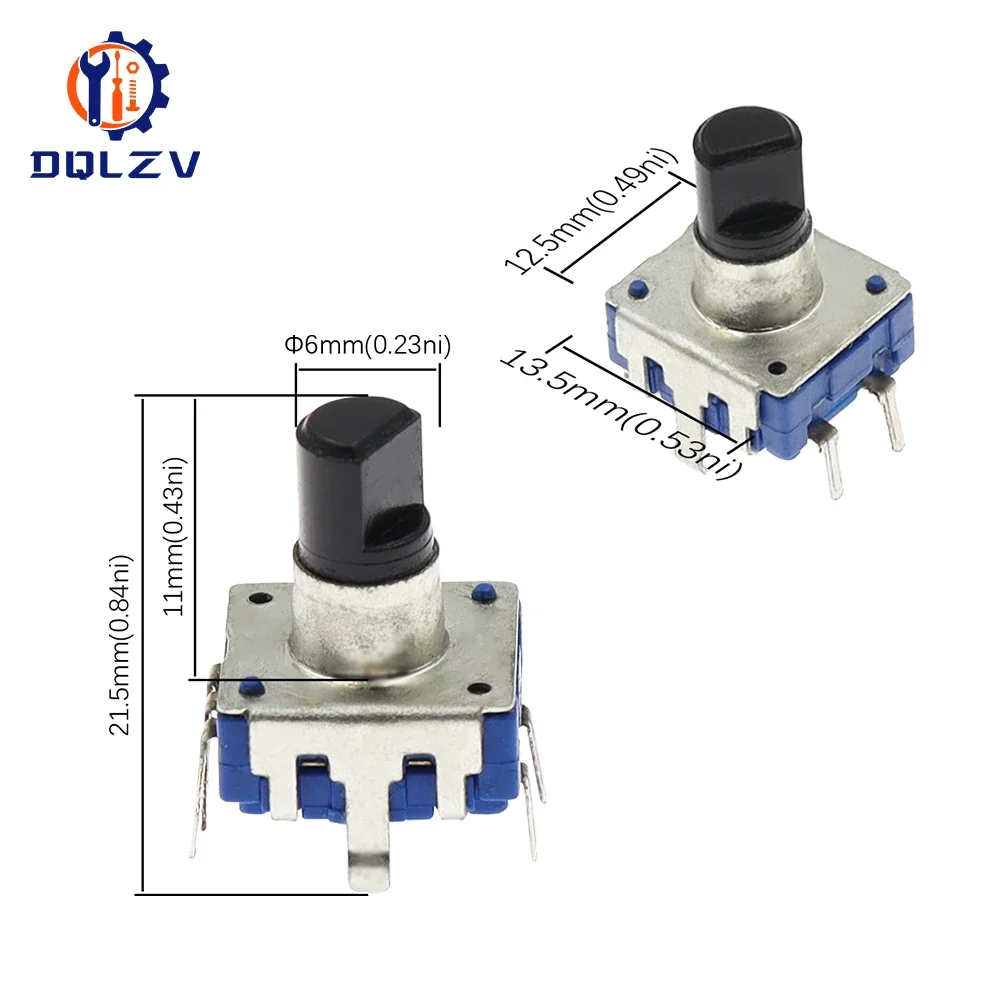Codificador de Audio para coche EC12 con interruptor, 24 posiciones, rotación de 360 grados, longitud del eje, potenciómetro Digital de 12MM, 5 pines - imagen 5