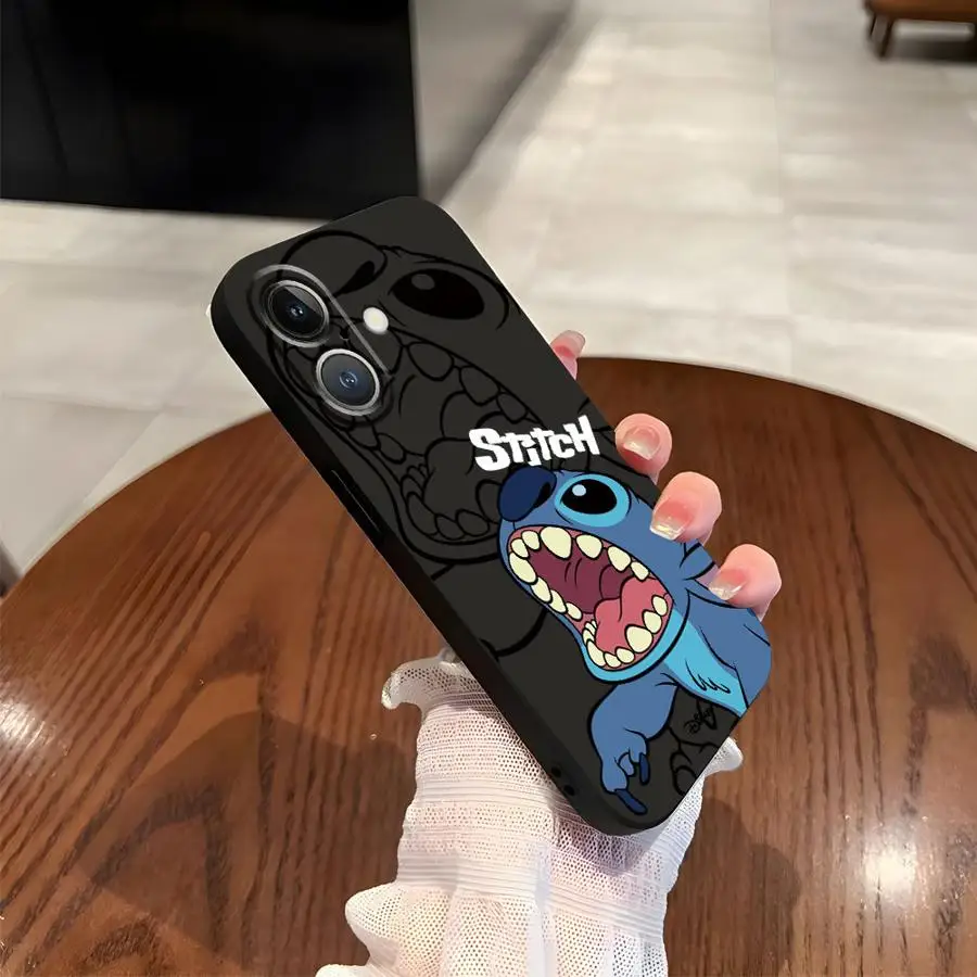 Funda de punto de dibujos animados de Disney para iPhone 17Air 13 12 11 17 Pro Max XR 15 16 14 Plus XS Max 7 8 funda de teléfono suave negra - imagen 3