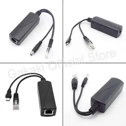 Splitter PoE 48 V a 12 V/5 V para cámaras de vigilancia