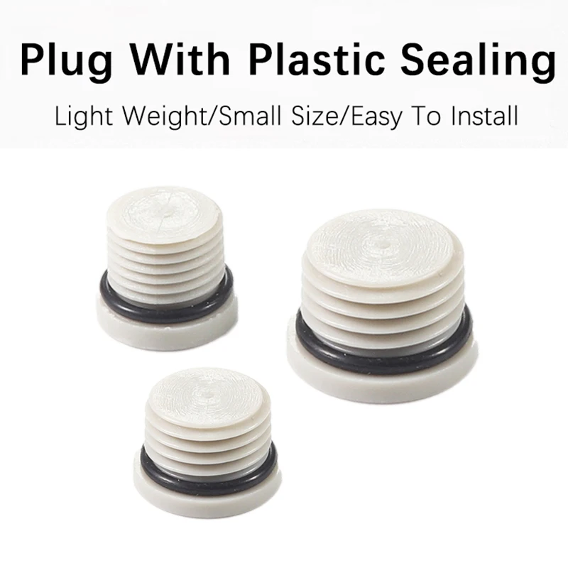 Tapón Hexagonal interior de latón, 10 piezas, M5, 1/8, 1/4, 3/8, 1/2, con anillo de sellado, tapa de extremo de hierro para enchufe de plástico neumático - imagen 4