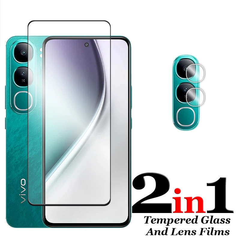 6 en 1 para Vivo Y200 5G vidrio para Vivo Y200 Y100 5G 4G vidrio templado 2.5D cubierta completa pegamento HD Protector de pantalla para Vivo Y200 película - imagen 4