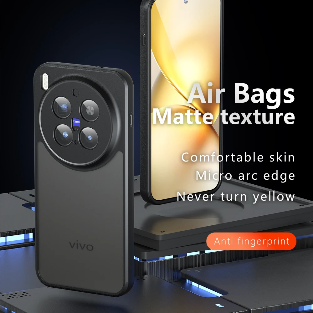 Para VIVO X300 Pro 5G X300 5G Funda trasera de teléfono a prueba de golpes Airbag anticaída protectora antihuellas mate Funda Coque - imagen 3