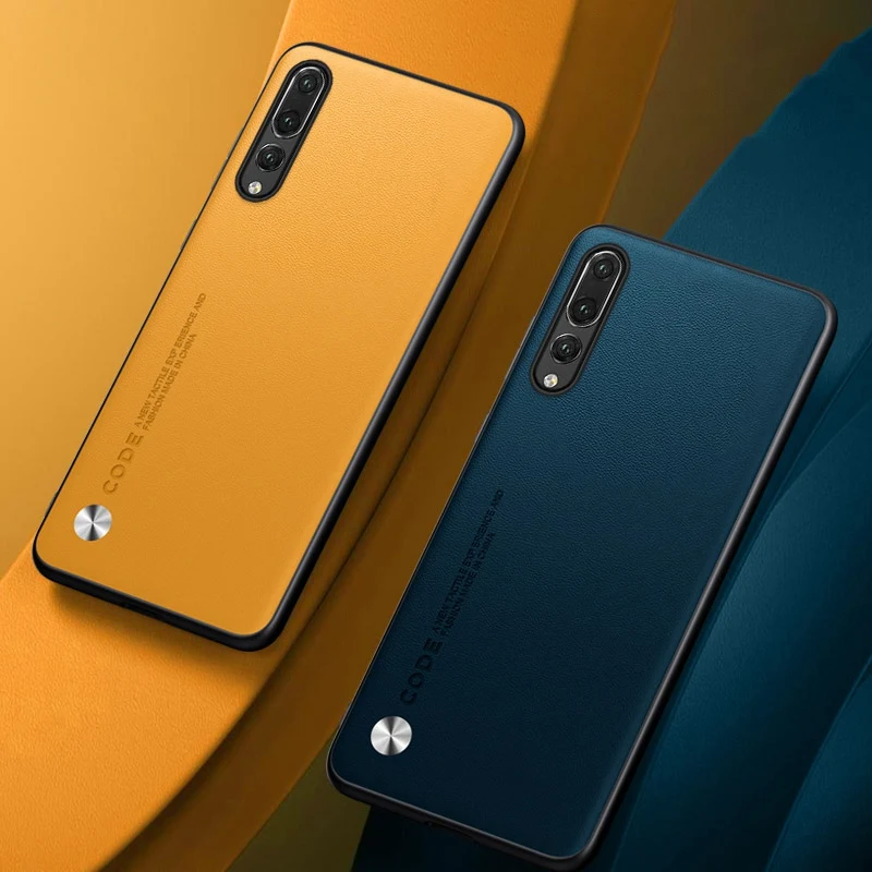 Funda de cuero PU de lujo para Huawei P20 Pro P20Pro, funda trasera de silicona mate, funda de teléfono de protección completa para Huawei P20 Pro Coque - imagen 2