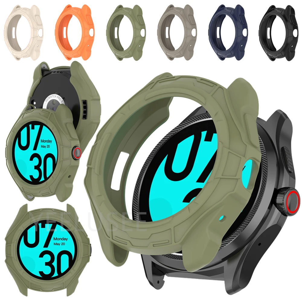 Funda suave de TPU para Ticwatch Pro 5, carcasa protectora, marco de parachoques para Ticwatch Pro 5 Enduro, funda protectora para correa de reloj inteligente