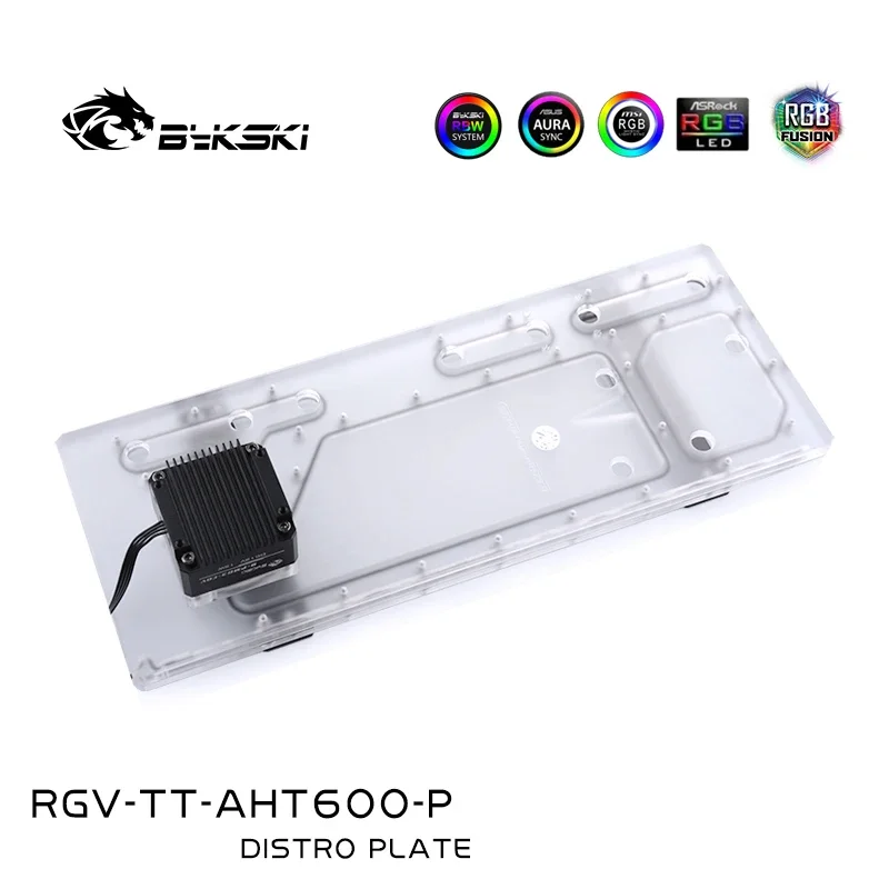BYKSKI RGV-TT-AHT600-P Tanque acrílico para caja de computadora Thermaltake Premium AH T600/bomba combinada DDC solución de canal de agua fría - imagen 3