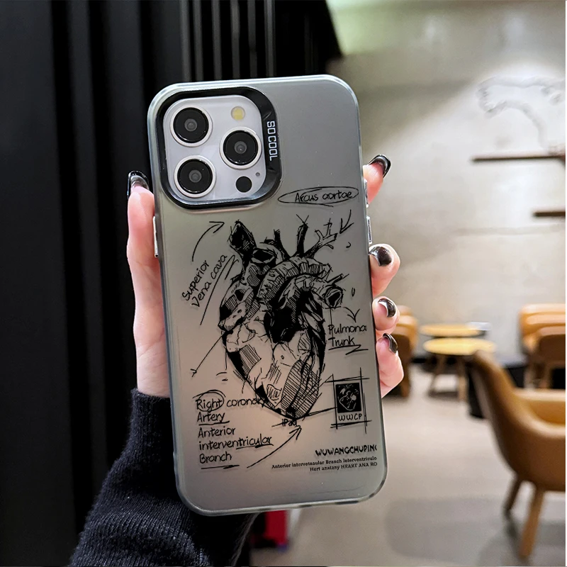 Funda con modelo de corazón artístico a la moda para Xiaomi 11 Lite 5G NE 14T POCO X6 M5S 14 13 13T 12T Pro X7 X5 X3 NFC F4 GT F5 F6 M6 Pro 4G - imagen 5