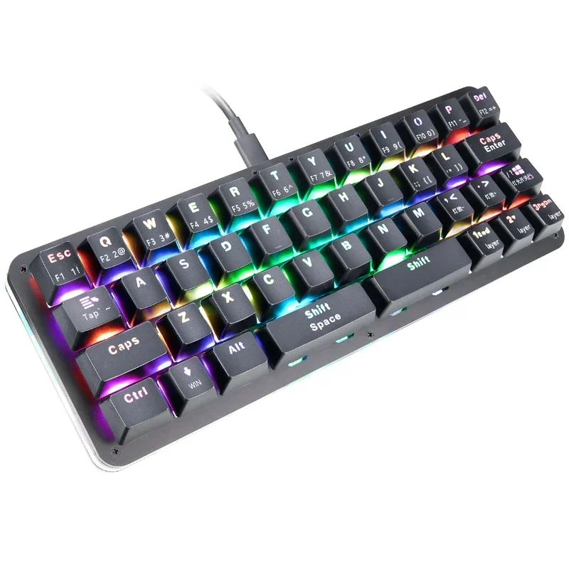 Mini teclado mecánico de 42 teclas, 40%, modo único, con cable, junta portátil RGB, a través de juego de edición y dibujo multifuncional para bricolaje - imagen 3