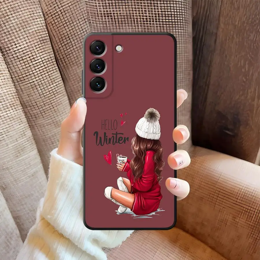 Feliz Navidad regalo negro suave funda de teléfono para Samsung Galaxy A32 A51 A73 A41 A35 A25 A71 A24 A55 A26 A72 A36 A23 A53 A22 - imagen 5