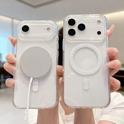 Funda MagSafe iPhone 17 Pro Max – Carga Inalámbrica Transparente Antigolpes