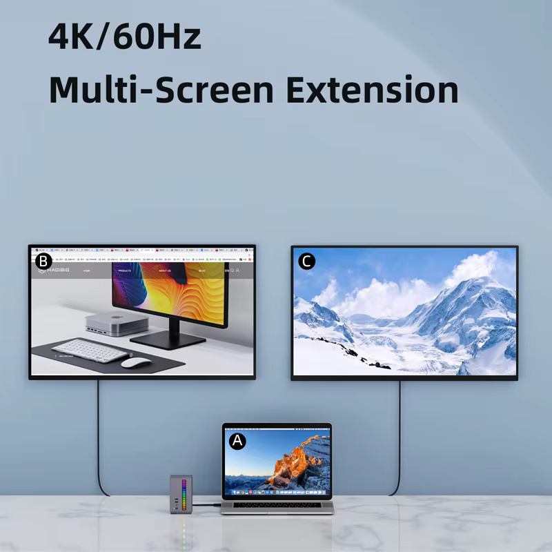 Hagibis Dock USB-C con SSD M.2, HDMI, Ethernet, PD 100W - MacBook Pro - imagen 3