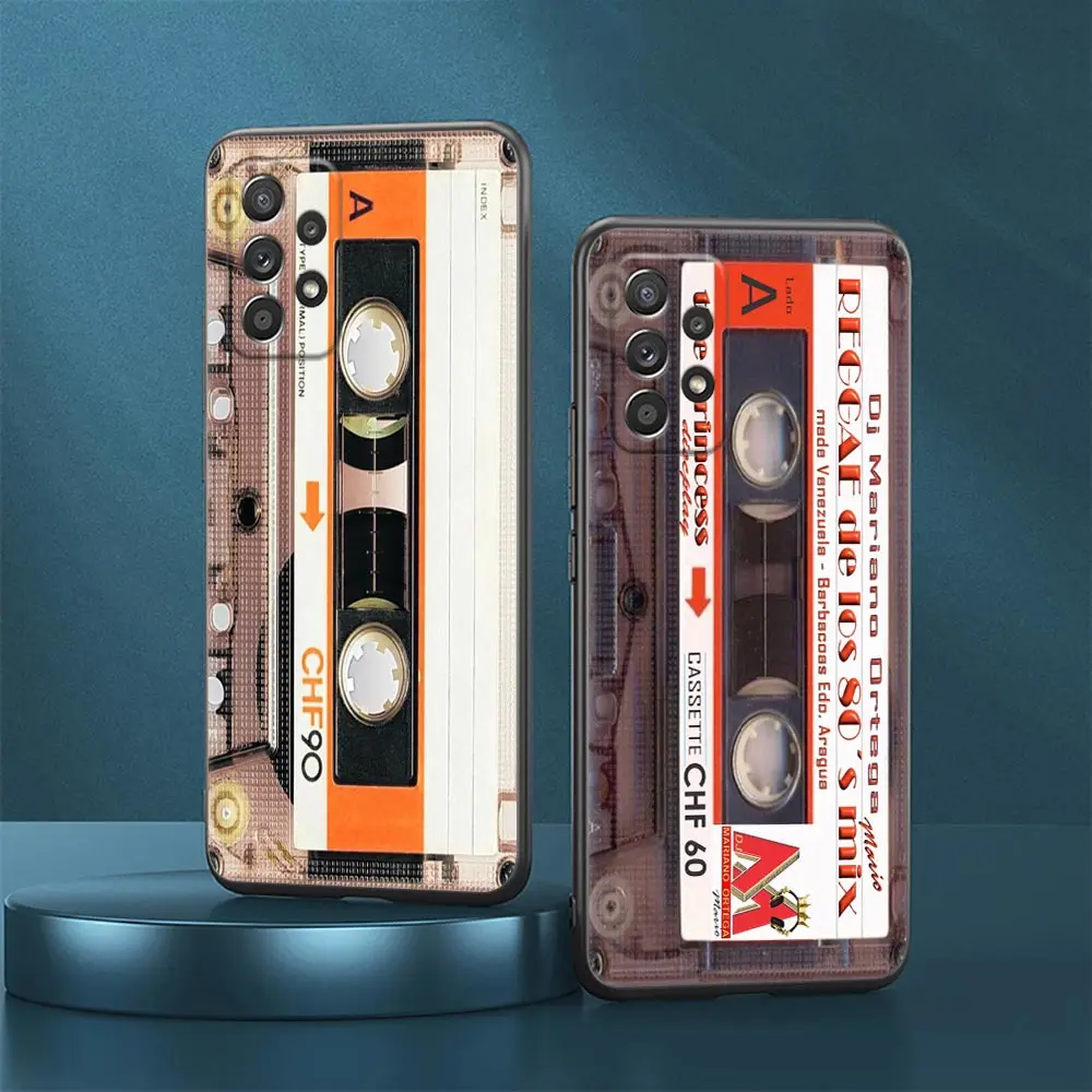 Funda Vintage con cinta de casete de música Retro para Samsung Galaxy A23 5G, fundas A13 A24 A23 A12 A14 A21s A22 A01 A02 A03 A04 S, cubierta suave