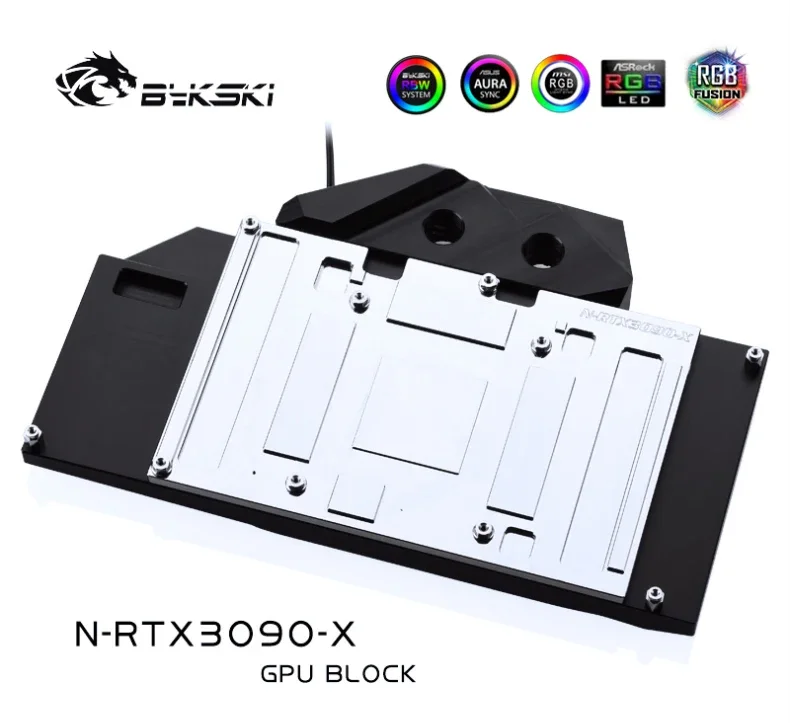 Bykski Water POM Block utiliza para nVIDIA RTX3080 3090 Edición de referencia Tarjeta GPU/Bloc de cobre/placa trasera - imagen 2