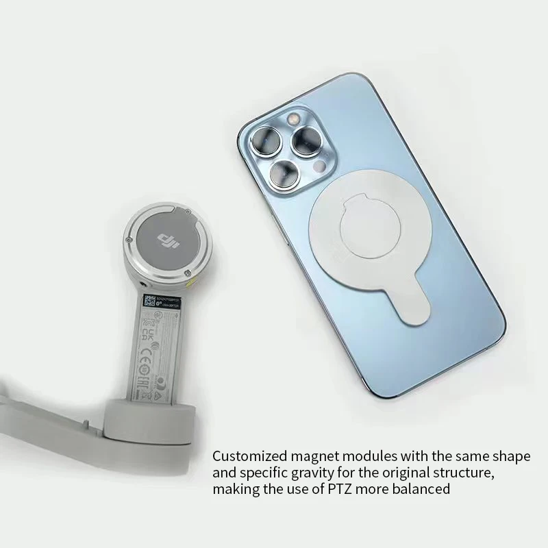 Soporte de teléfono magnético fuerte para DJI Osmo Mobile 6/OM 5/SE OM4, estabilizador de mano de aluminio para magsafe, soporte antipérdida - imagen 5