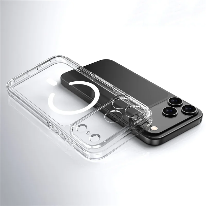 Funda magnética Magsafe transparente de lujo a prueba de golpes para iPhone 17 Air 17Pro 17 Pro Max, funda trasera dura a prueba de golpes con carga inalámbrica - imagen 3