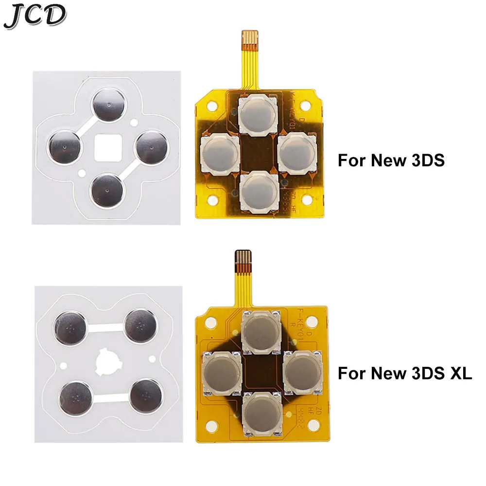 JCD-pegatina de placa PCB con botón ABXY, llave cruzada, para 3DS XL, nuevo controlador 3DS XL, d-pad, domo, botones de placa PCB a presión, película conductora