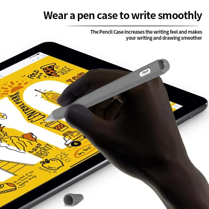 Para Apple Pencil de segunda generación, soporte de silicona suave, estuche para lápices de Apple, piel para lápiz, iPad, pantalla táctil, funda para bolígrafo, accesorios para iPad - imagen 3