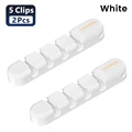 2Pcs 5-Clips White
