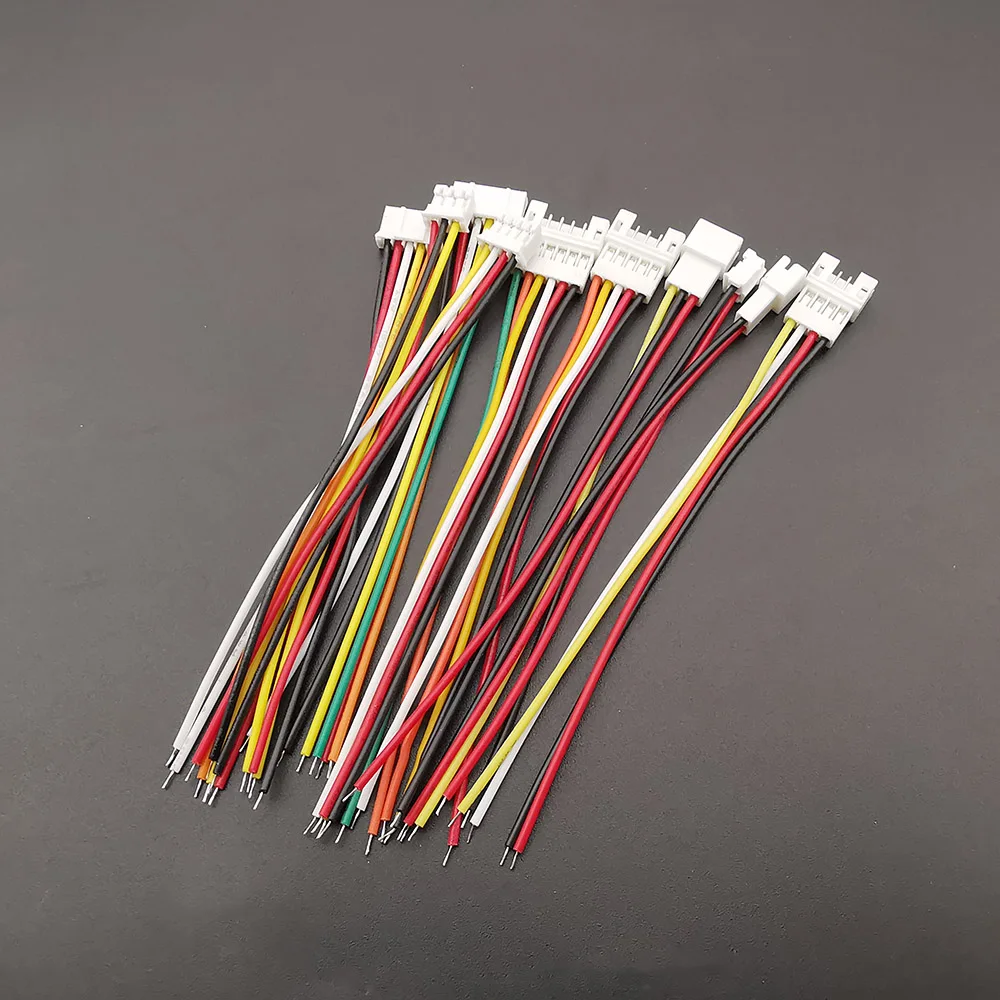 5/10 pares Micro JST PH 2,0 2P 3P 4P 5P 6Pin macho hembra enchufe Cable conector 26AWG 100mm