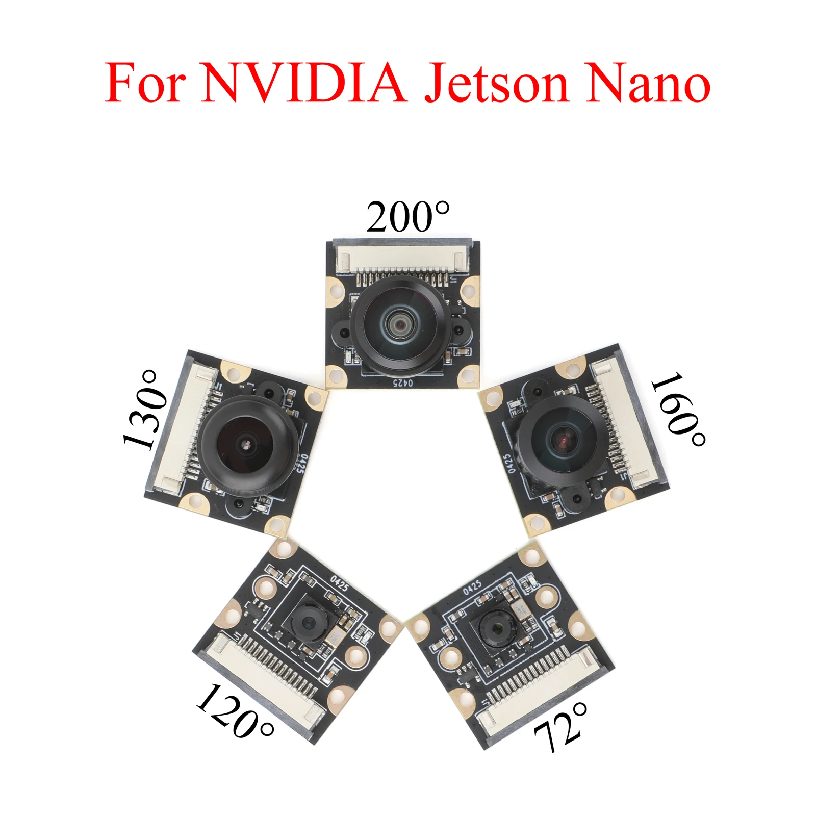 1 * Para Jetson Nano NVIDIA IMX219 72 ° /120 ° /130 ° /160 ° /200 °   Cámara gran angular de 8MP con visión nocturna y se puede utilizar con luz de relleno.