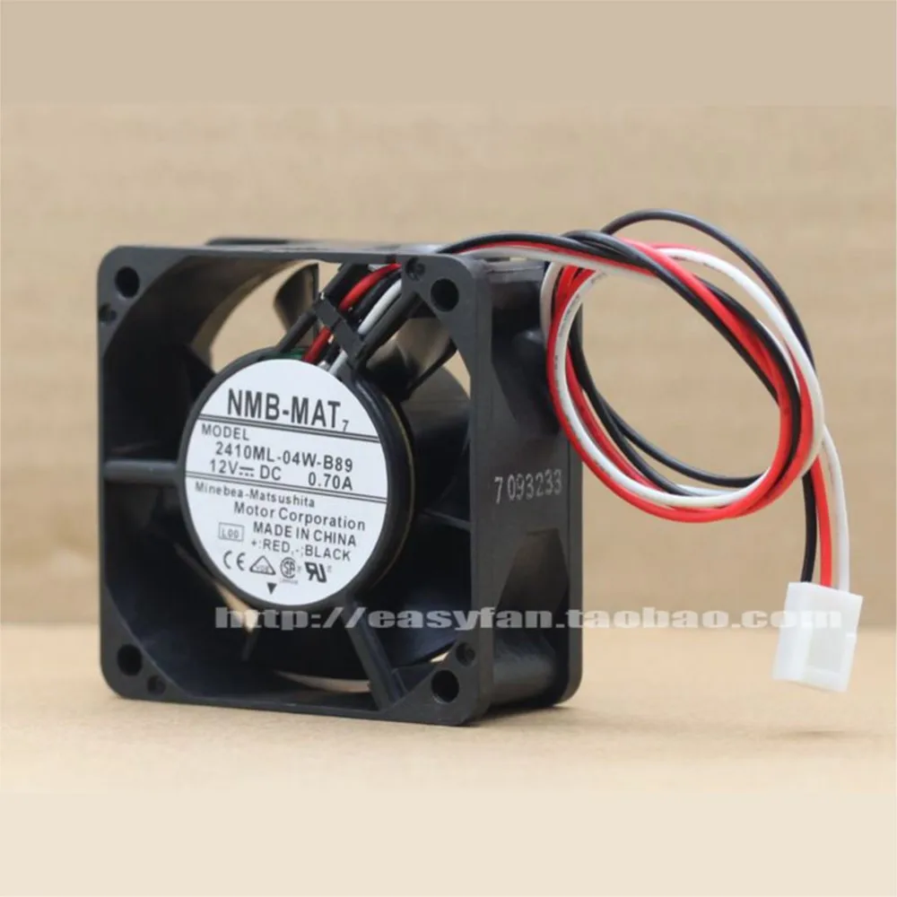 Ventilador Axial de 6cm para NMB 2410ML-04W-B80/B89 60mm 12V 0.70A ventilador de refrigeración de alta velocidad, doble bola para impresora 3D inversor de servidor - imagen 2