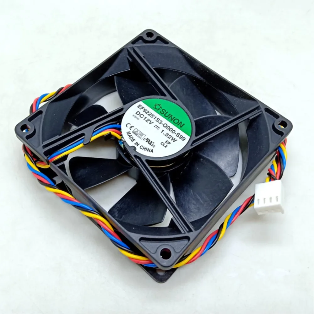 Ventilador PWM silencioso de 92 mm para SUNON EF92251S3-Q000-S99 Ventilador de refrigeración de CPU de PC de 12 V 1,32 W, 4 pines, 39 CFM - imagen 4