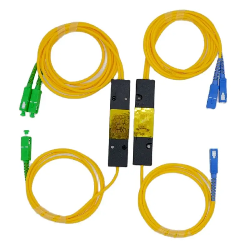 Divisor de fibra óptica cónico SC/UPC/APC, grado de telecomunicaciones, 1x2, relación 50:50, coleta, 10 Uds., venta al por mayor - imagen 2