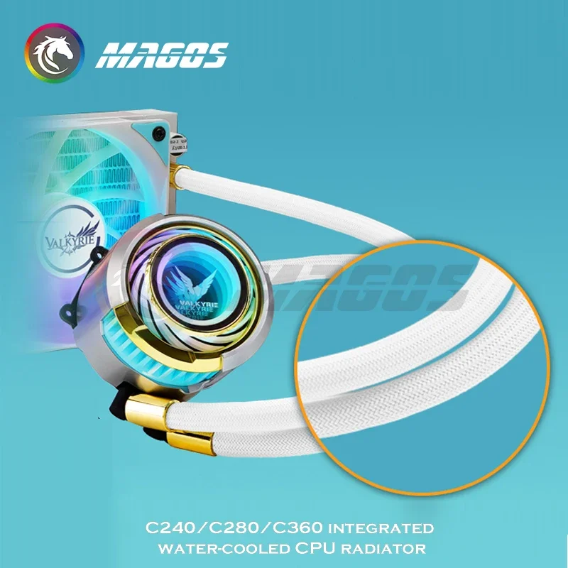 VALKYRIE TDP 300W RGB enfriador de agua 360mm todo en uno CPU refrigeración líquida radiador refrigerado por agua para 115X 1200 1700 AMD - imagen 4