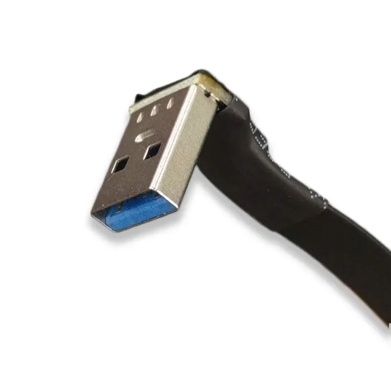 USB 3,0 Micro B a USB 3,0 tipo A macho a macho plegable 90 grados arriba abajo Cable plano Micro-B USB3.0 conector FPC FPV cable de extensión - imagen 4