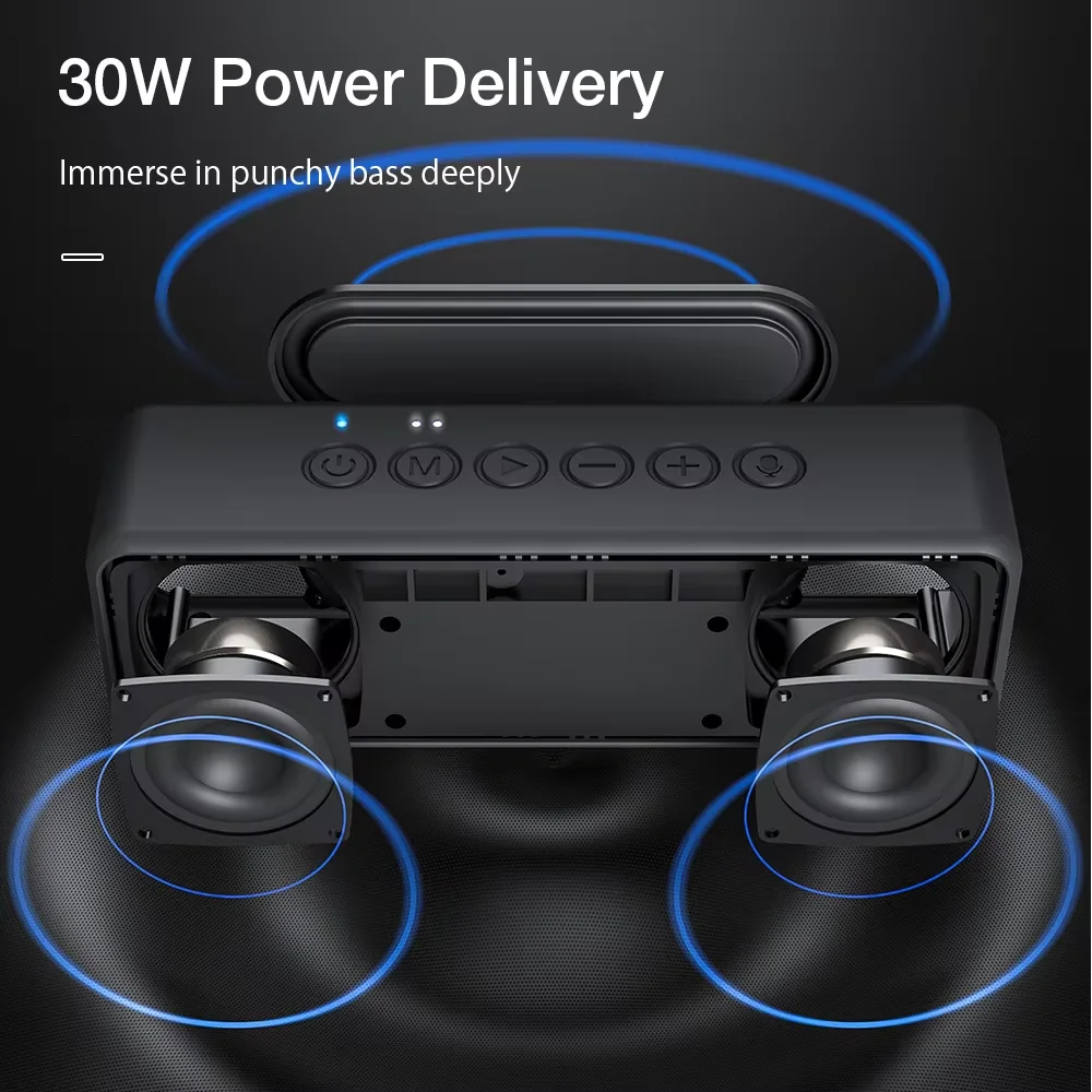 BlitzWolf Altavoz Bluetooth 30W TWS Estéreo IPX6 Portátil - imagen 3