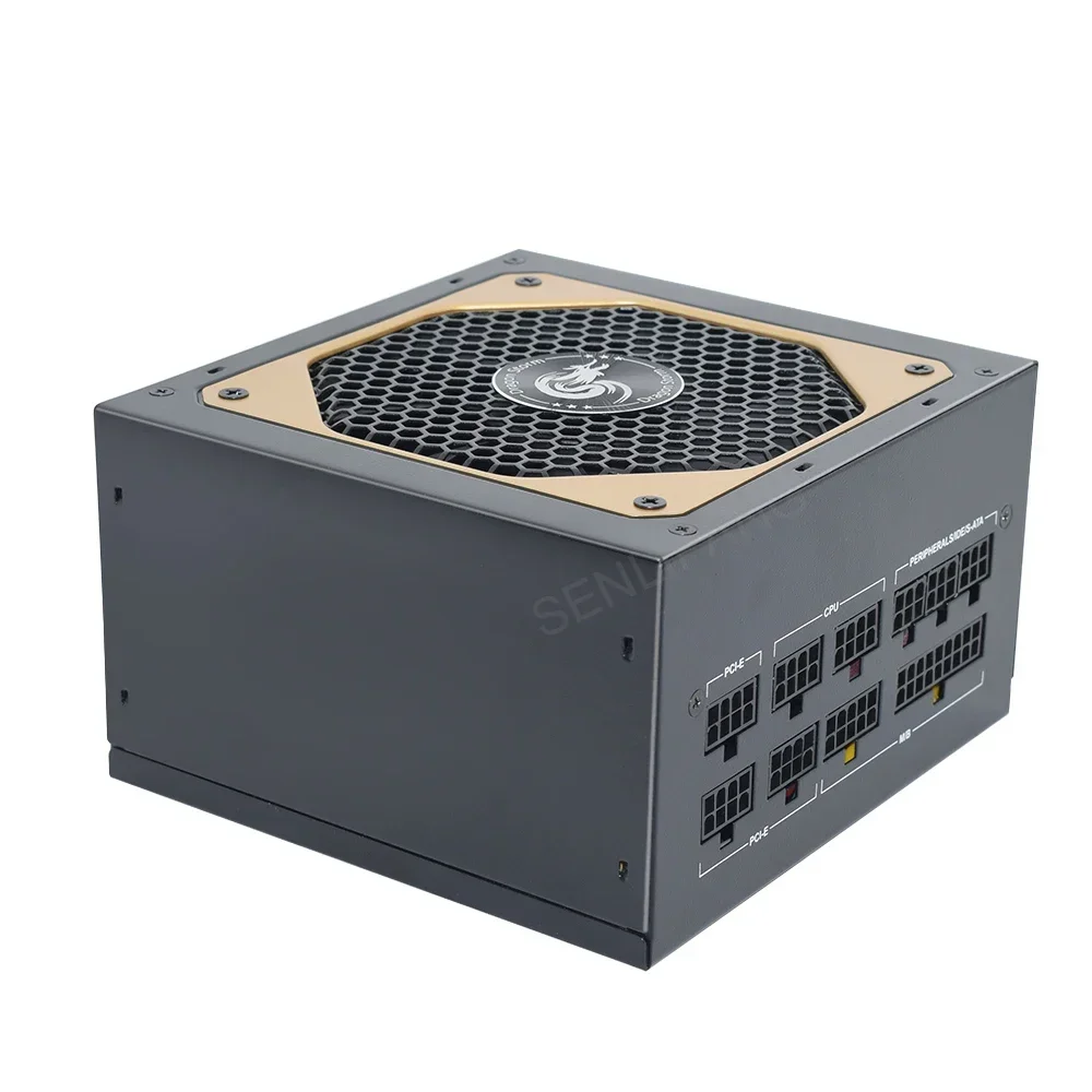 Para ventilador silencioso juego ordenador fuente de alimentación 12V profesional e-sports PSU ATX 850W Modular completo 80Plus oro 20 + 4 pines 1000W - imagen 4