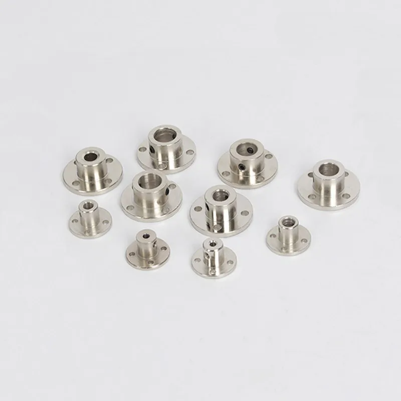 Conector de acoplador de eje guía de Motor con acoplamiento de brida rígida, 2/3/3,17/4/5/6/6,35/7/8/10/11/12/14mm, con tornillo colector